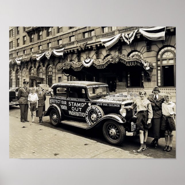 COAST to COAST STAMP OUT PROHIBITION CAMPAIGN 1930 Poster (Front)
