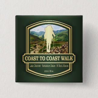Coast to Coast Walk (B) 15 Cm Square Badge