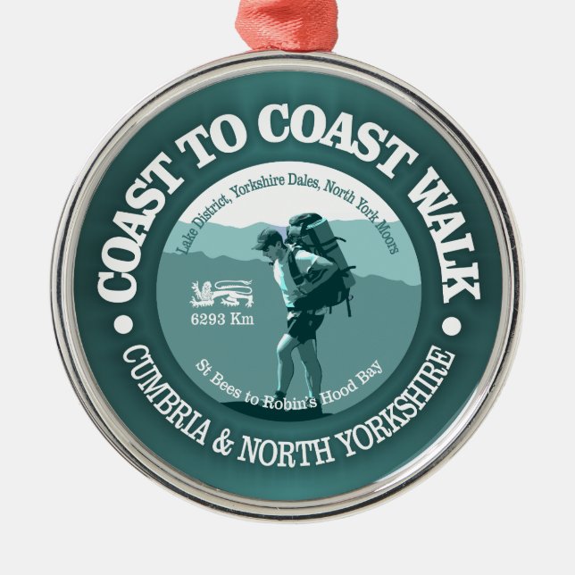 Coast to Coast Walk (T) Metal Tree Decoration (Front)
