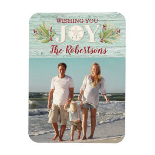 Coasta Beach Christmas Photo Magnet