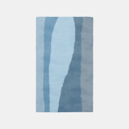 Coastal Abstract Shades of Blue Area Rug