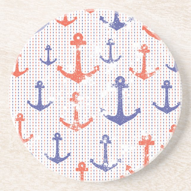Coastal Americana Anchors Coaster (Front)