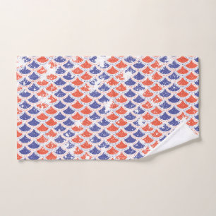 Coastal Americana Fish Scales Hand Towel