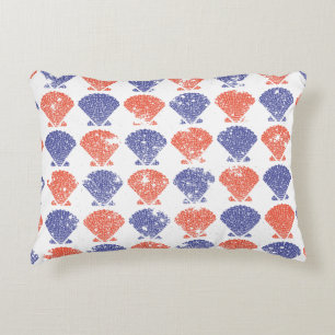 Coastal Americana Seashells Decorative Cushion