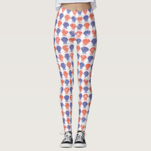 Coastal Americana Seashells Leggings