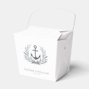 coastal anchor sailboat wedding favour box