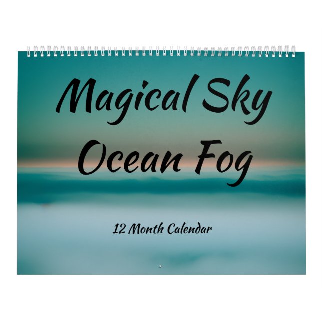 Coastal and Colourful Foggy Ocean Sunsets Sunrises Calendar (Cover)