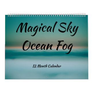 Coastal and Colourful Foggy Ocean Sunsets Sunrises Calendar