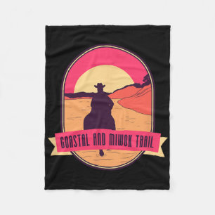 Coastal And Miwok Trail - Rodeo Beach Horseback Ri Fleece Blanket