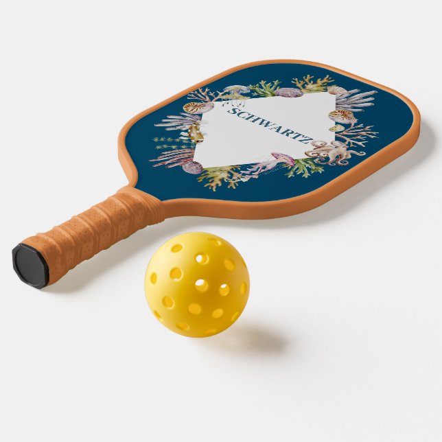 Coastal Aquatic Life Art ,  Pickleball Paddle (Laydown 2)