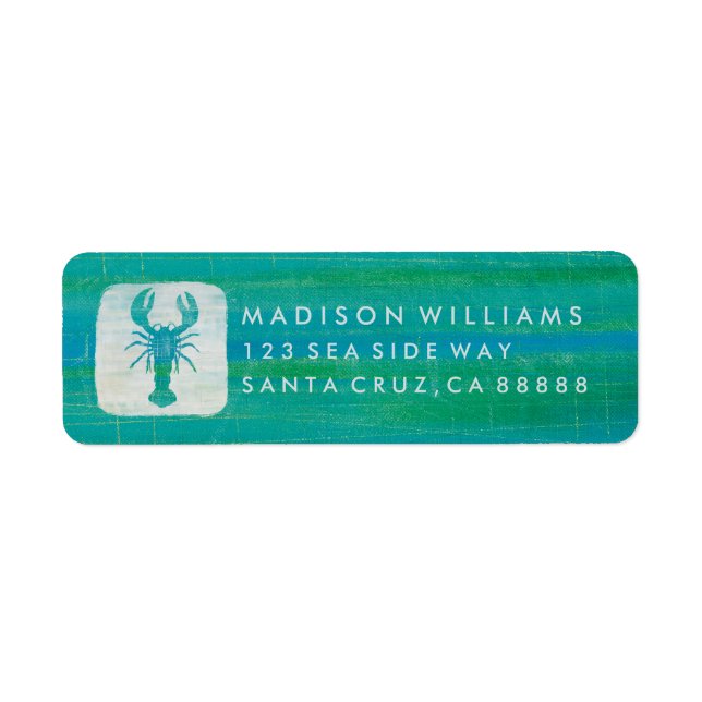 Coastal Art | Aqua Lobster (Front)