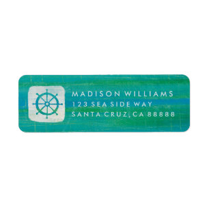 Coastal Art   Aqua Steering Wheel