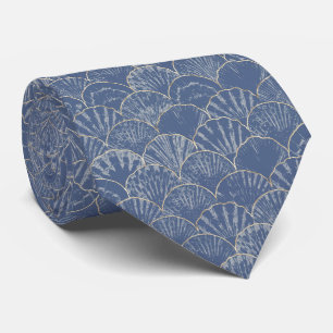 Coastal Art Deco Scallop Tie