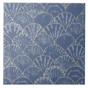 Coastal Art Deco Scallop Tile