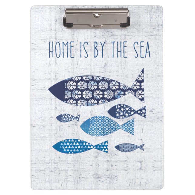 Coastal Art | Home is By the Sea Clipboard (Front)