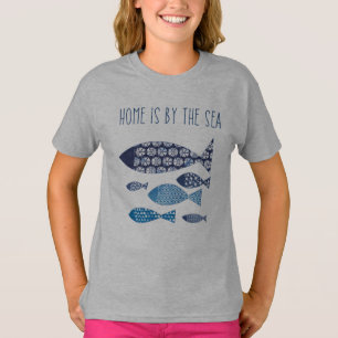 Coastal Art   Home is By the Sea T-Shirt