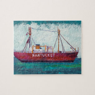 Coastal Art   Nantucket Lightship Jigsaw Puzzle