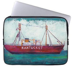 Coastal Art   Nantucket Lightship Laptop Sleeve