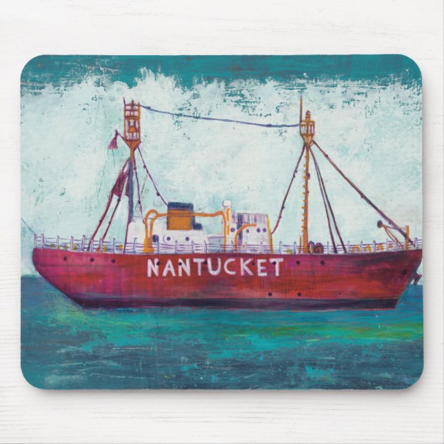 Coastal Art | Nantucket Lightship Mouse Mat (Front)