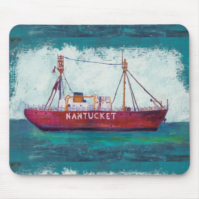 Coastal Art | Nantucket Lightship Mouse Mat (Front)