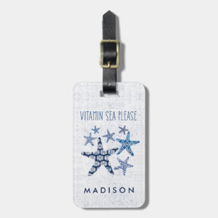 Coastal Art Vitamin Sea Please Luggage Tag