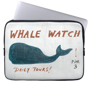 Coastal Art   Whale Watch Laptop Sleeve