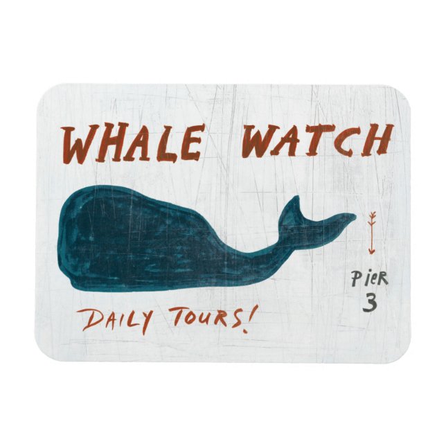 Coastal Art | Whale Watch Magnet (Horizontal)