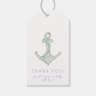 Coastal Baby Ahoy Its a Boy Baby Shower Gift Tags