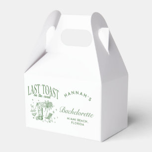 Coastal Bachelorette Modern Cocktail Party Green Favour Box