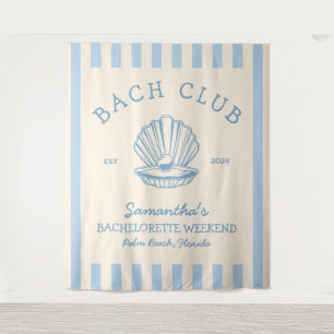Coastal Bachelorette Party blue Backdrop bach club Tapestry