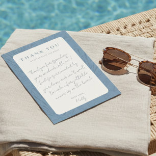 Coastal Bachelorette Thank You Letter Invitation
