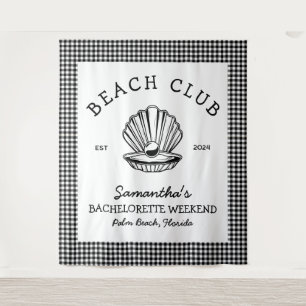 Coastal Bachelorette weekend beach club Tapestry