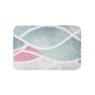 Coastal/Beach abstract waves Bath Mat