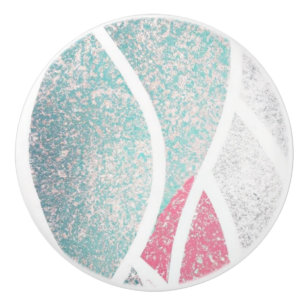 Coastal/Beach abstract waves Ceramic Knob