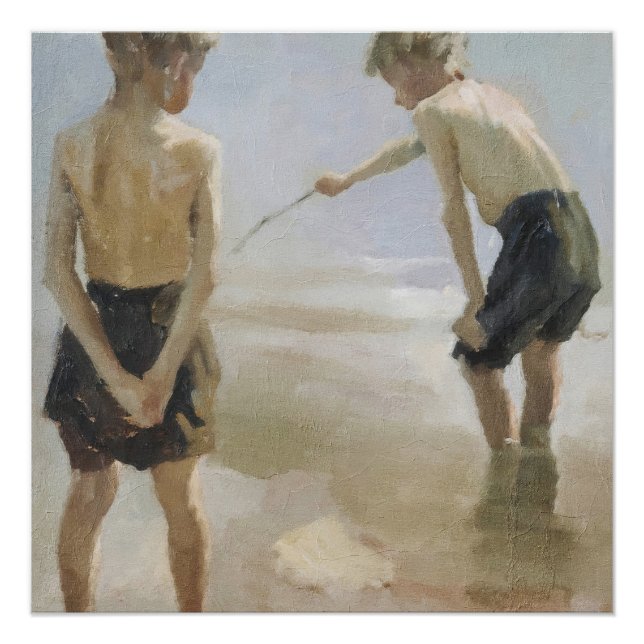 Coastal Beach Bothers Landscape Poster (Front)