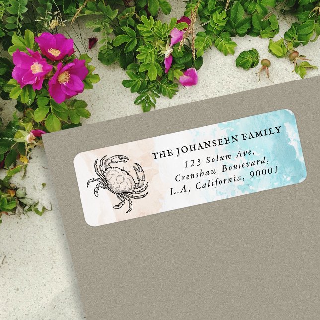 Coastal Beach Crab Return Address (Creator Uploaded)