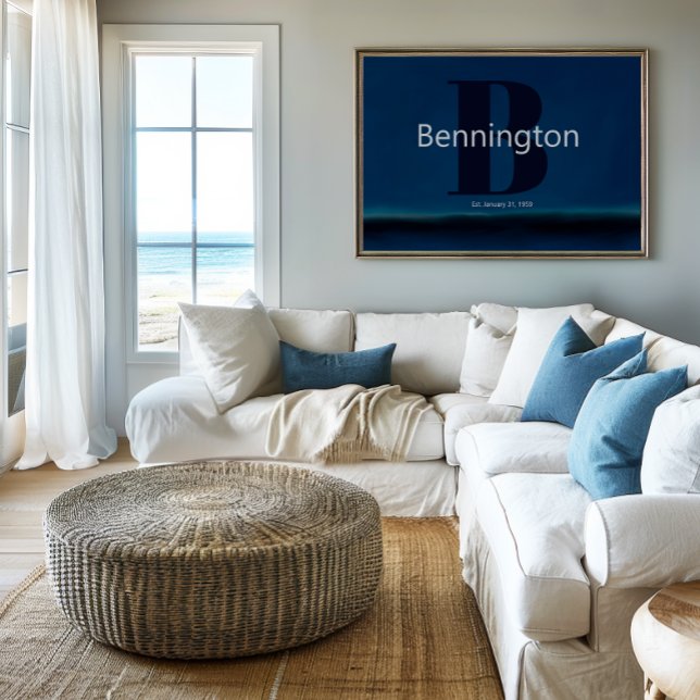 Coastal Beach Custom Last Name Decor Prints (Creator Uploaded)