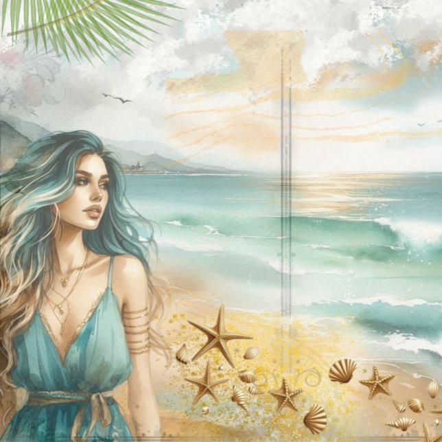 Coastal Beach Decoupage Junk Journal Scrapbook  (Coastal Beach Decoupage Junk Journal Scrapbook Paper)