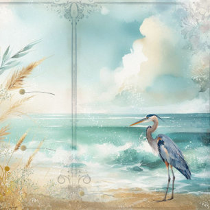 Coastal Beach Decoupage Junk Journal Scrapbook