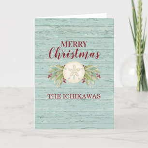 Coastal Beach Holiday Christmas Card