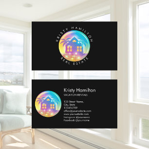 coastal beach house B'N'B real estate realtor Business Card