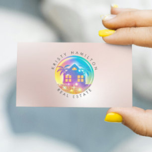 coastal beach house B'N'B real estate realtor Business Card