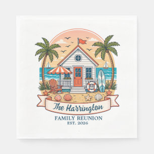 Coastal Beach House Family Reunion Napkin