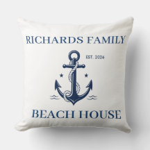 Coastal Beach House Personalised Family Name