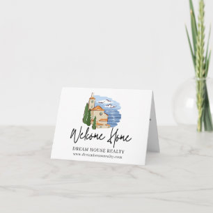 Coastal Beach House Summer Realtor Closing  Card