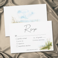 Coastal Beach Modern Watercolor Wedding