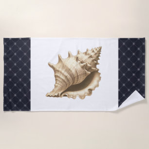 Coastal/beach/nautical seashell beach towel