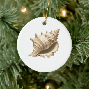 Coastal/beach/nautical seashell  ceramic tree decoration