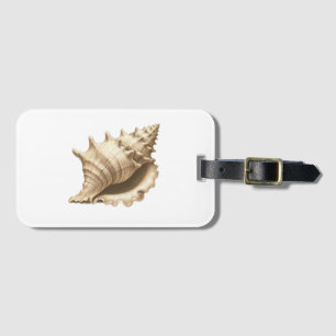 Coastal/beach/nautical seashell luggage tag