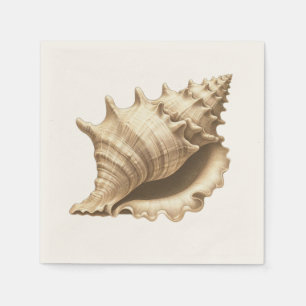 Coastal/beach/nautical seashell napkin